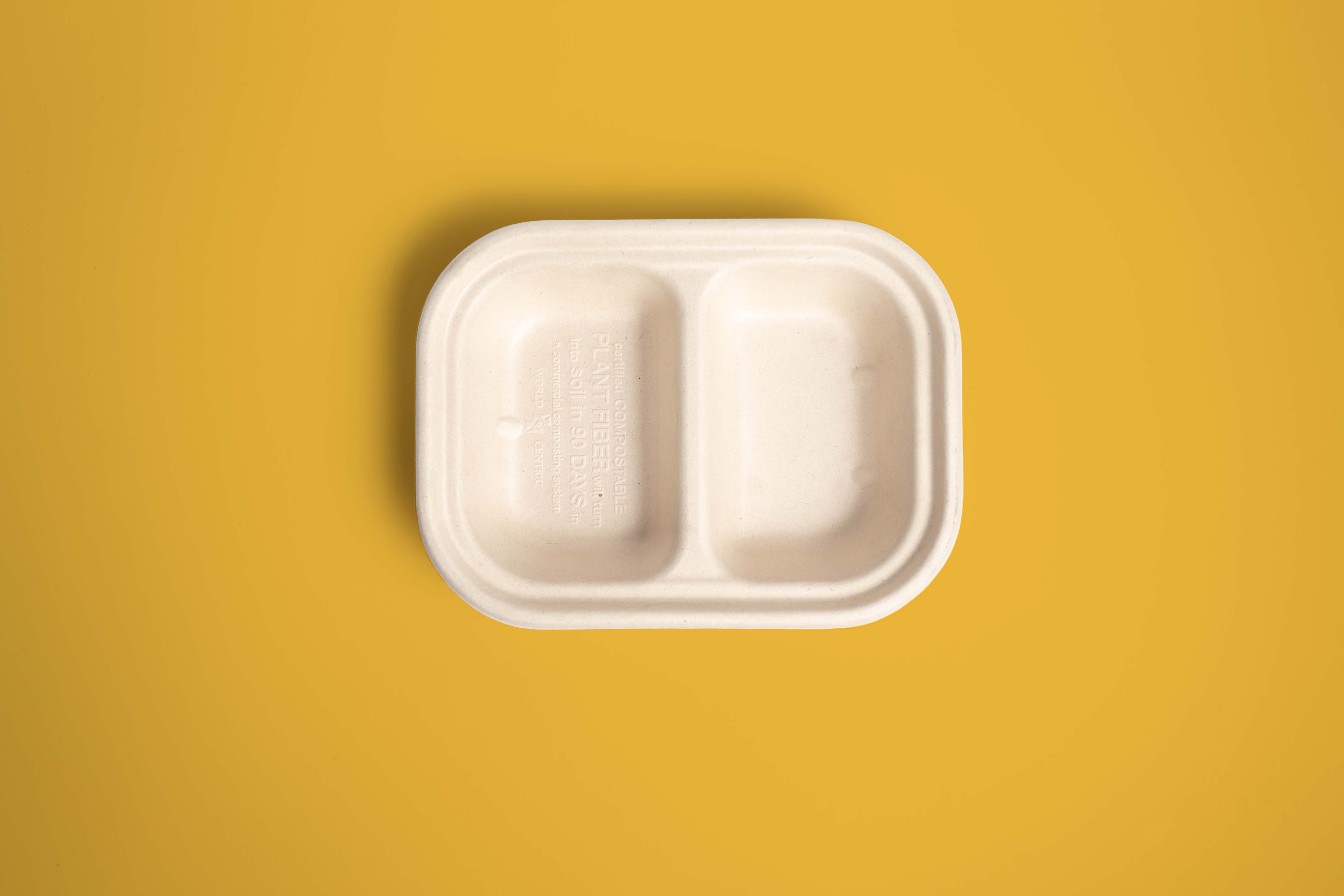 Contenedor Biodegradable Lunch-box 8x6 c/2div